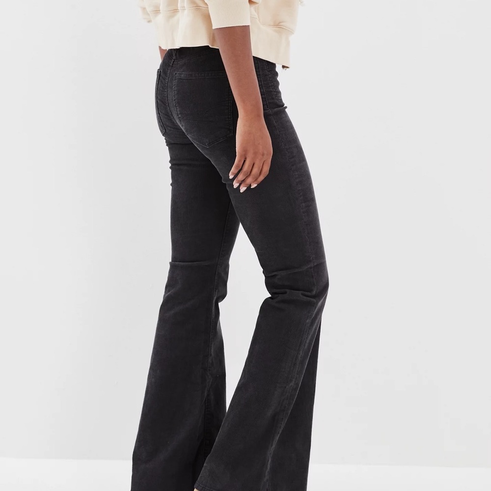 American Eagle Outfitters Charcoal Flare stretch Jeans - Picture 9 of 11